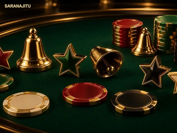 Detail meja dan kartu dalam permainan Nine